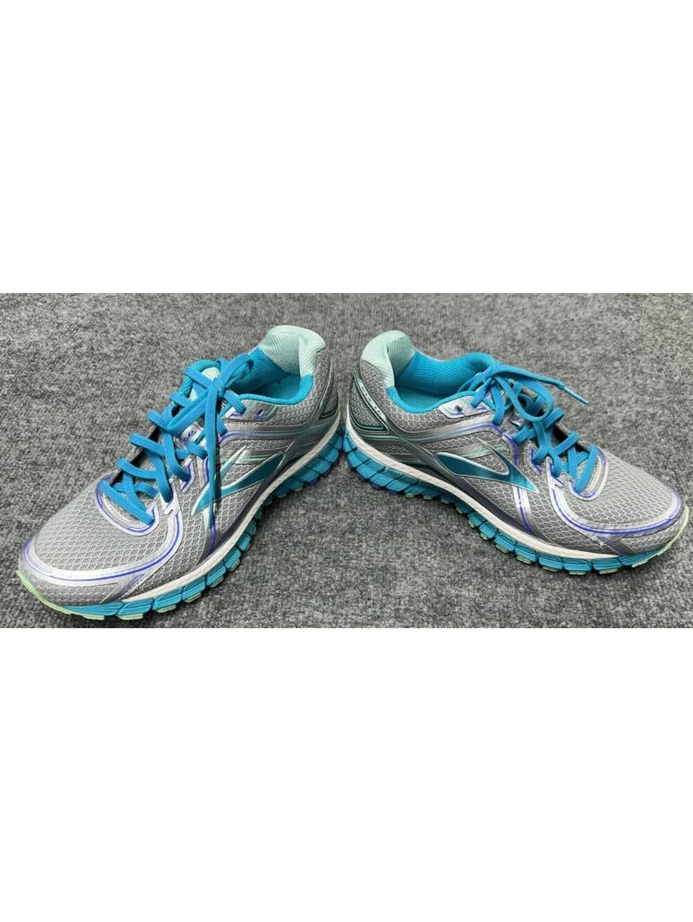 Brooks Adrenaline GTS 16 Women’s 9.5 B Blue Aqua Silver Athletic Running Support